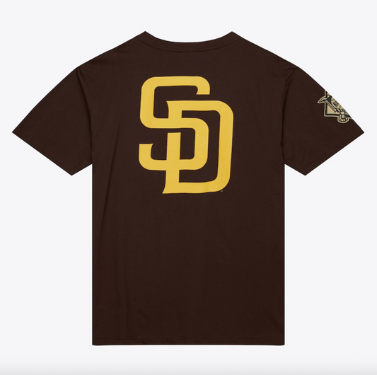 Mitchell & Ness Mens San Diego Padres MLB Team Tee / Brown / RRP £25