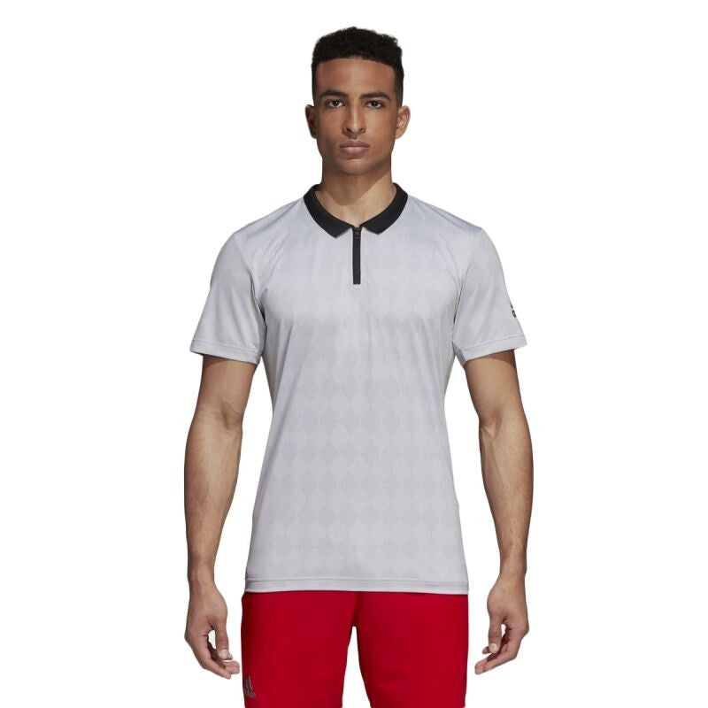 Adidas Men's Barricade Tennis, Golf, Polo Shirt / Light Grey / RRP £60