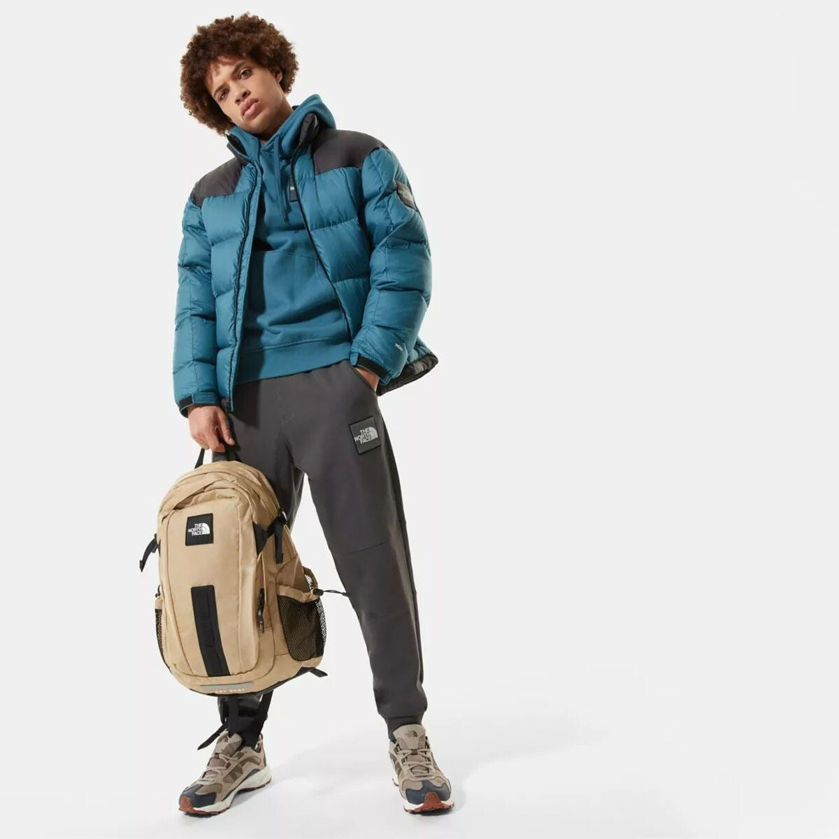 The North Face Men's Lhotse Puffer Jacket / Mallard Blue Black/ RRP £260
