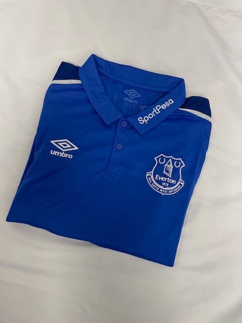 Umbro Mens Everton Training Polo T-Shirt / Blue / RRP £38