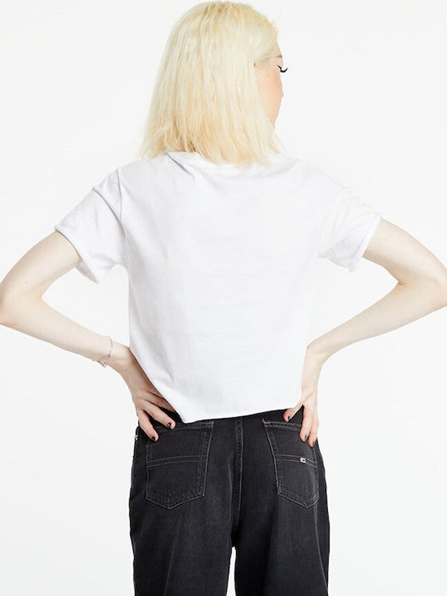 Vans Womens Zen Logo Cropped T-Shirt / White / RRP £25