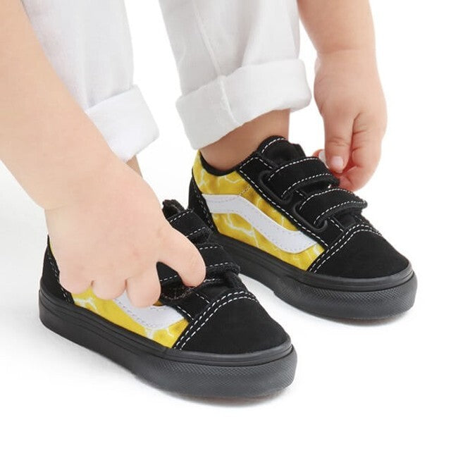 Vans Toddler Old Skool 2 Strap Trainers / Black Yellow / RRP £35