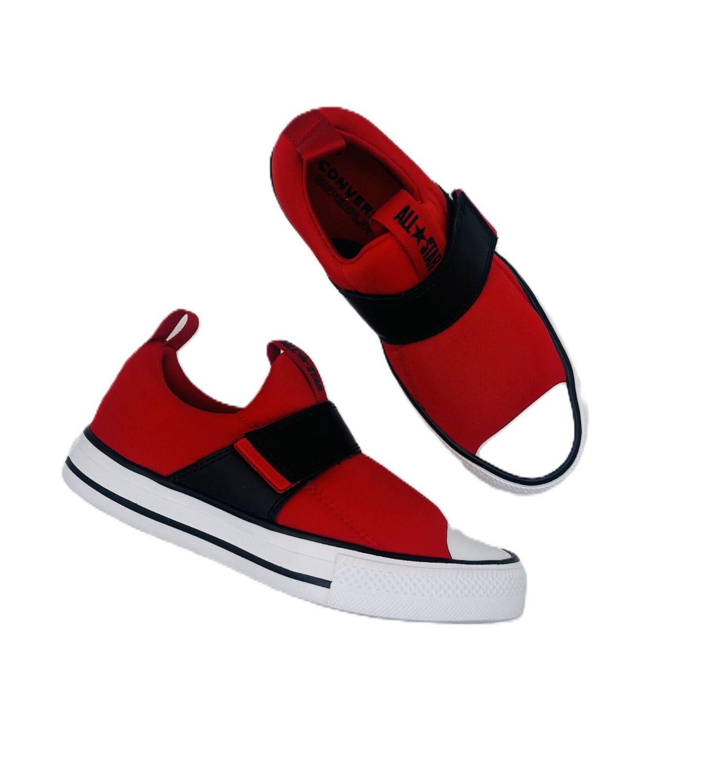 Converse Kids Superplay Strap Ox Slip On Trainers / BNIB / Red / RRP £35
