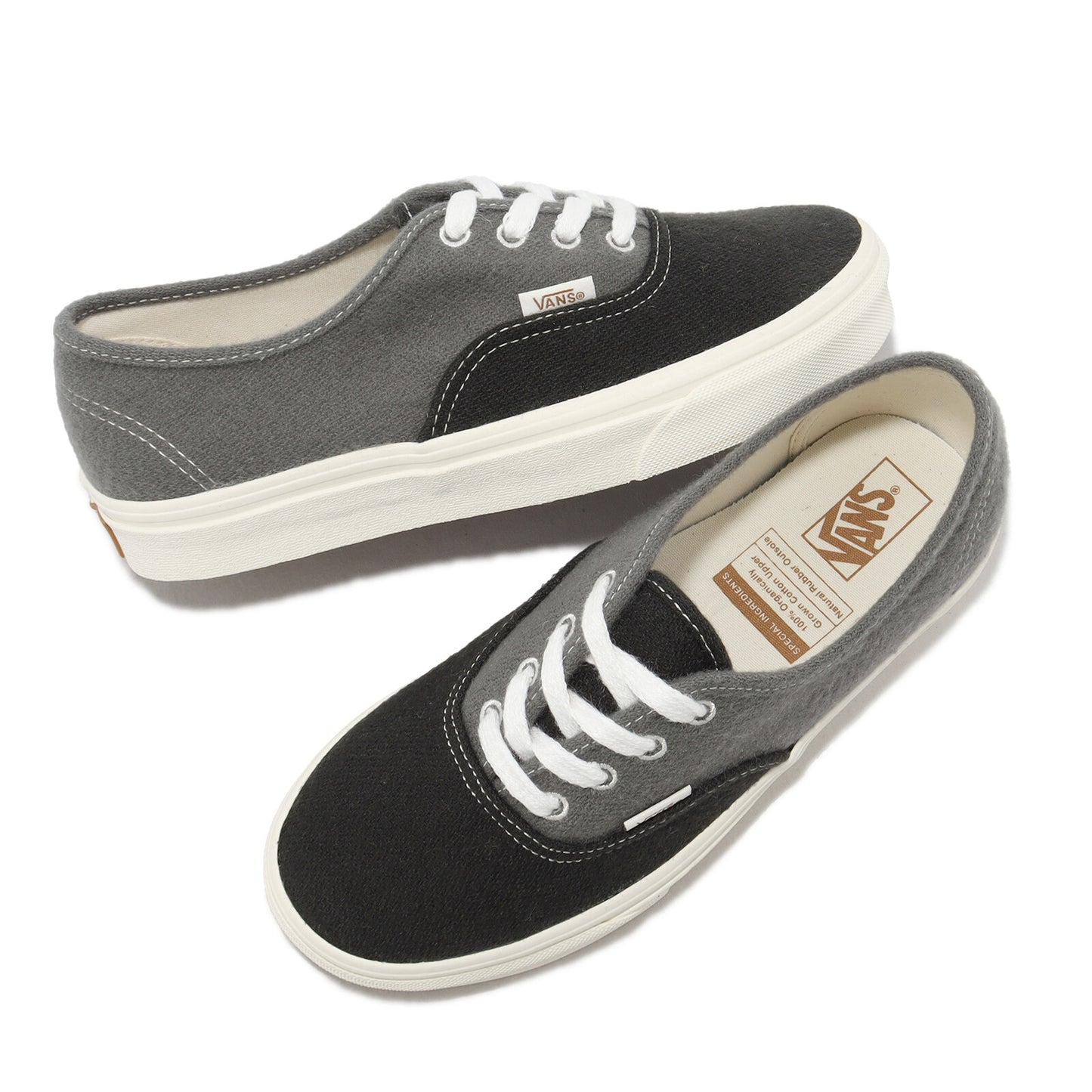 Vans Unisex Authentic Trainers / Eco Theory Wool / Charcoal Grey / RRP £70