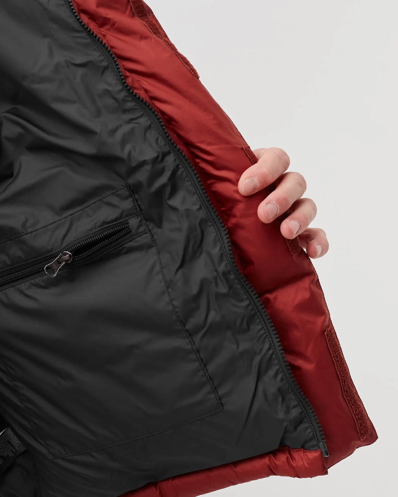 The North Face Mens Himalayan Down Puffer Parka Jacket / Red Black / RRP £360
