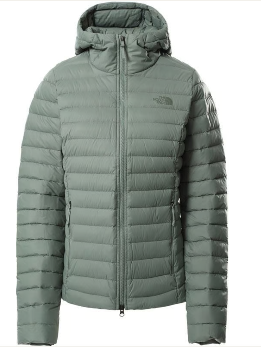 The North Face Women’s Stretch Down Hoodie - Laurel Wreath Green, Non-PFC DWR