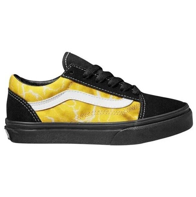Vans Kids Old Skool Trainers / Glow Lightning Black / RRP £50