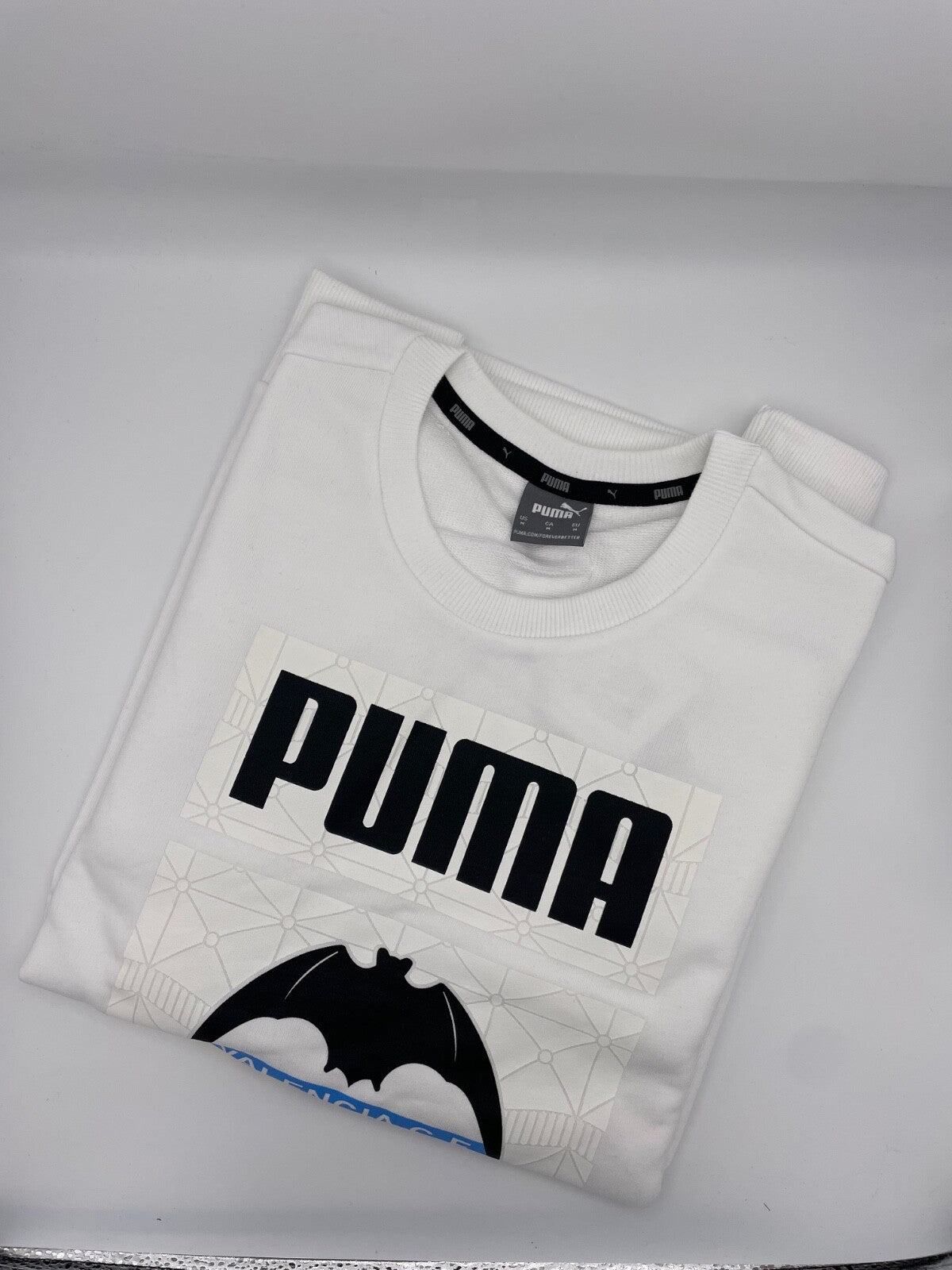 Puma 2020-21 Valencia Graphic Sweat Top / BNWT / White / RRP £45