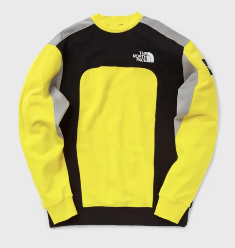 The North Face Men's Black Box Cut & Sew Sweat / BNWT / Lightning Yellow