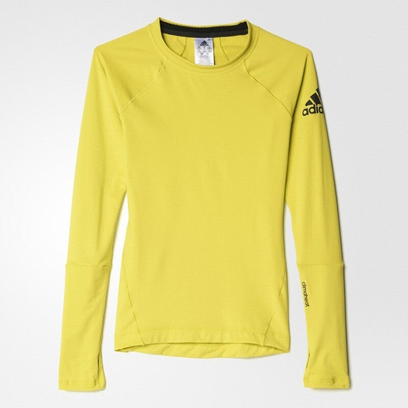 Adidas Women's Climaheat Long Sleeve Fitness Gym Top / Yellow / RRP £70