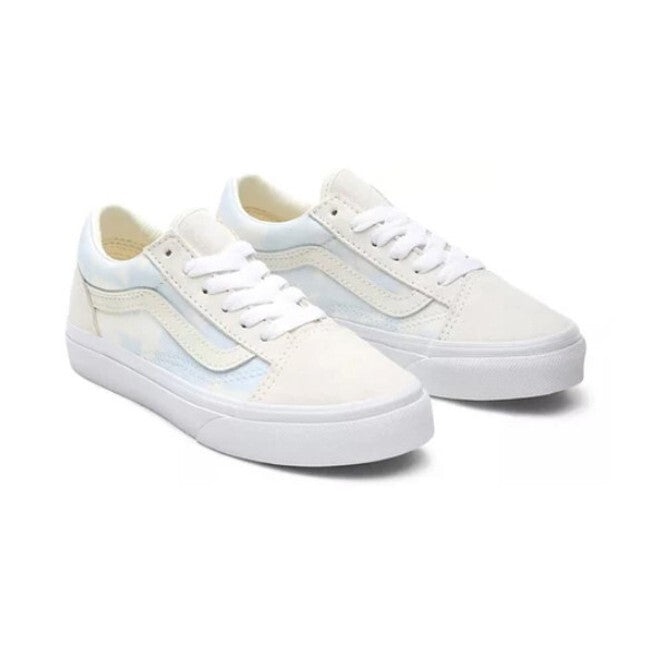 Vans Kids Bleach Wash Old Skool Trainers / White / RRP £50
