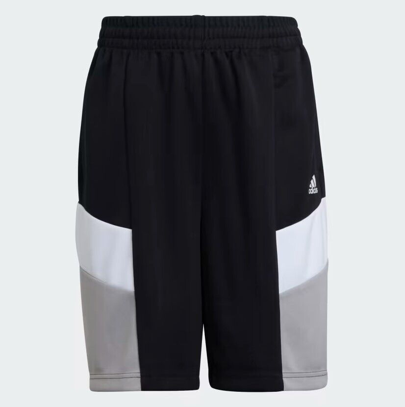 Adidas Boys Colour Block Short / Black Grey White / RRP £20