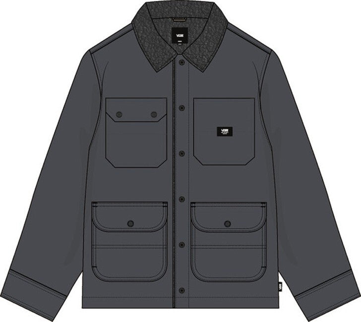 Vans Mens Herren Jacke Mn Drill Chore Coat Sherpa / Asphalt / RRP £120