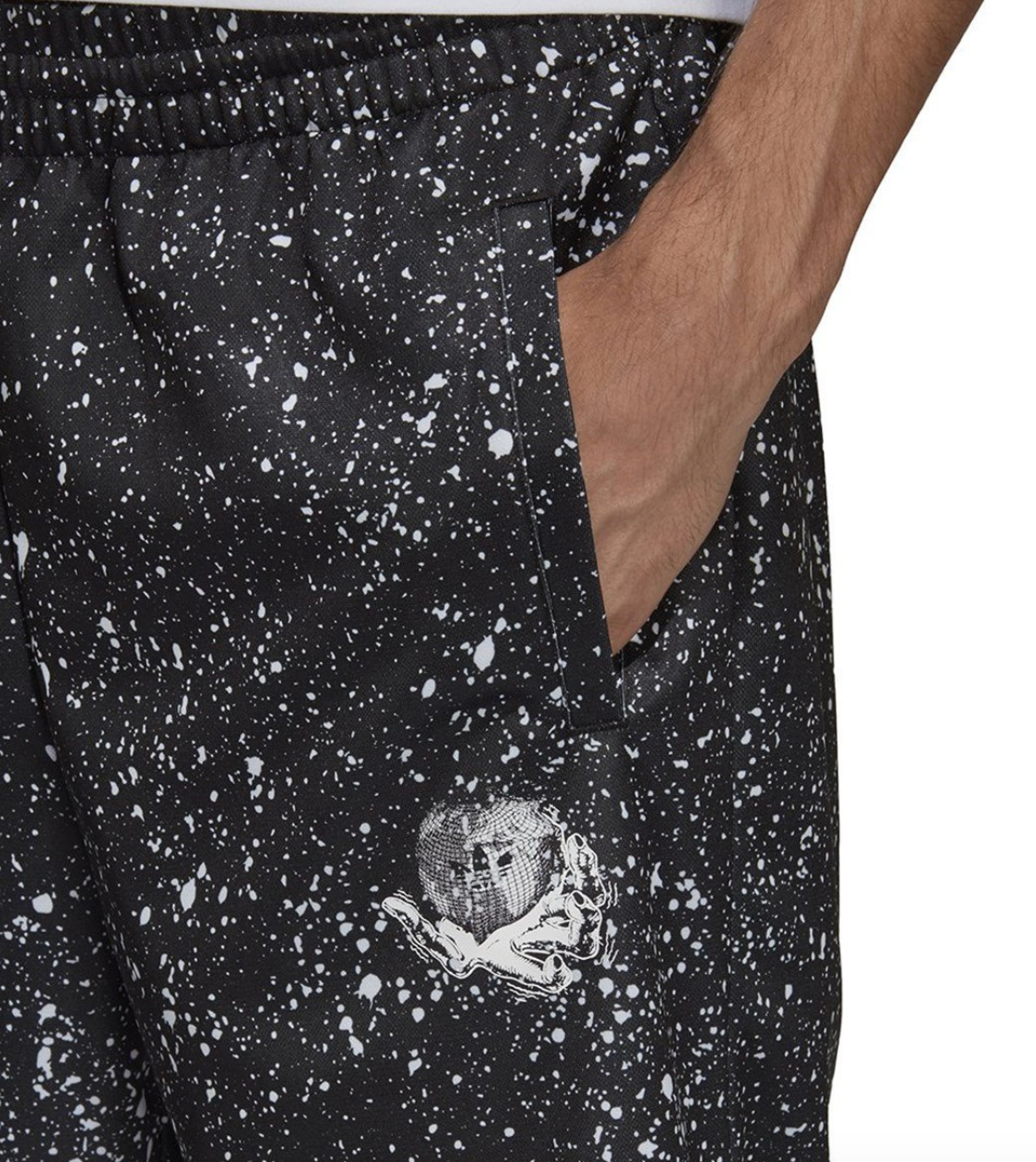 Adidas Planetoid All Over Print Shorts / BNWT / Black / RRP £52