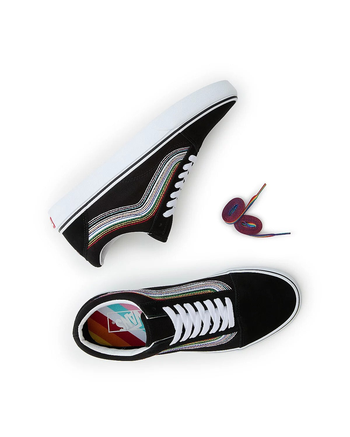 Vans Unisex Pride Old Skool Trainers / Black Rainbow / RRP £75