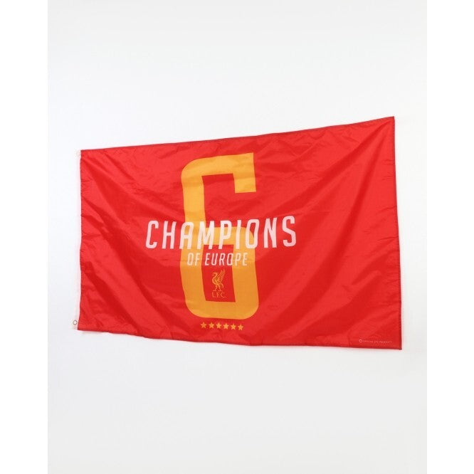 Liverpool Champions of Europe Flag / Red / RRP £15