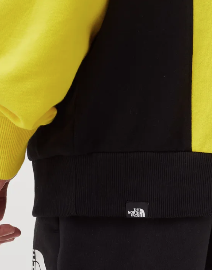 The North Face Men's Black Box Cut & Sew Sweat / BNWT / Lightning Yellow