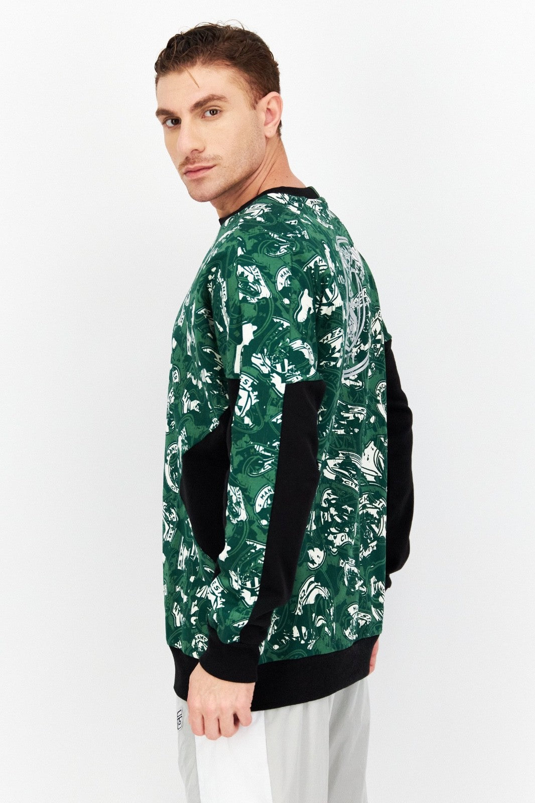 Puma Mens Manchester City Crew Sweat Top / Green / RRP £60