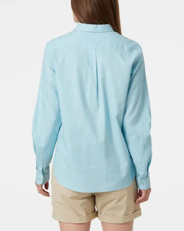 Helly Hansen Womens Club Casual Button Shirt / Cool Blue / RRP £85