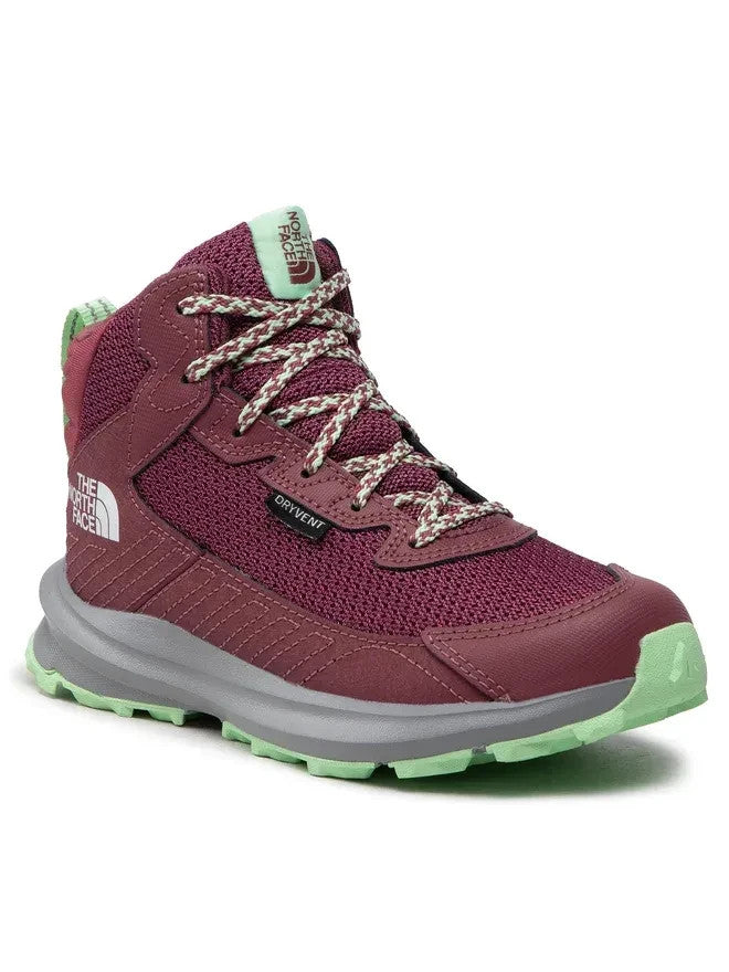 The North Face Youth Fastpack Hiker Mid Waterproof Boots / Red Violet / RRP £75