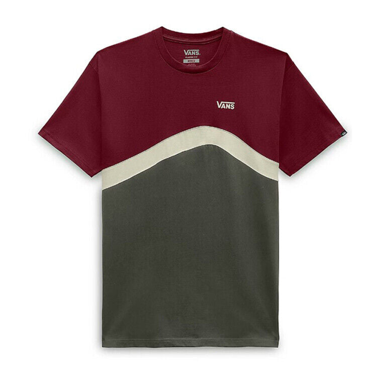 Vans Mens Sidstripe T-Shirt / Red Green / RRP £32