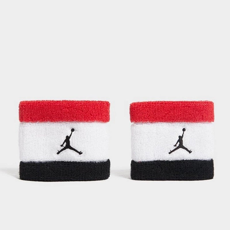 Nike Jordan Jumpman Logo Terry Wristbands / Black White Red / RRP £18