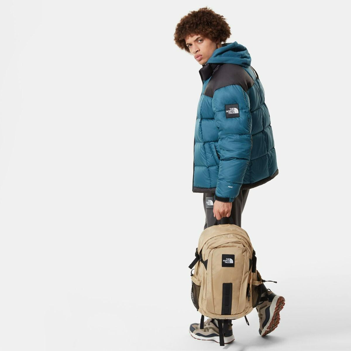 The North Face Men's Lhotse Puffer Jacket / Mallard Blue Black/ RRP £260