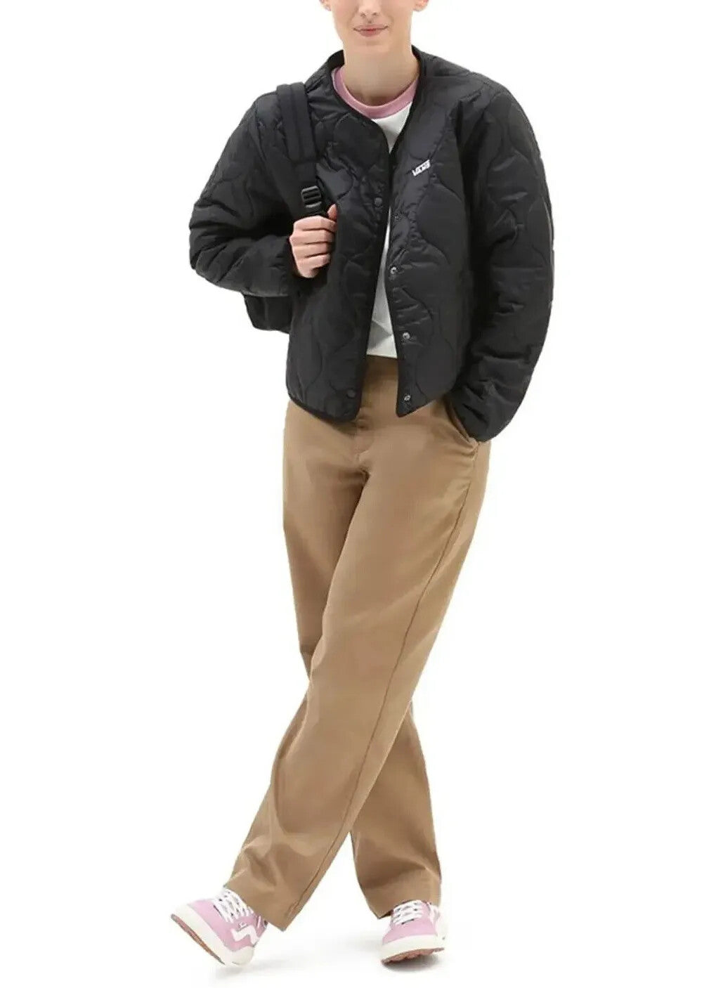 Vans Womens Reversible Quilted Puffer Jacket / Black / RRP £80