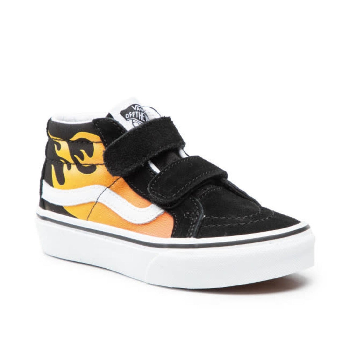 Vans SK8-Mid Reissue Hot Flame Trainers / Black Flame / Kids / RRP £45