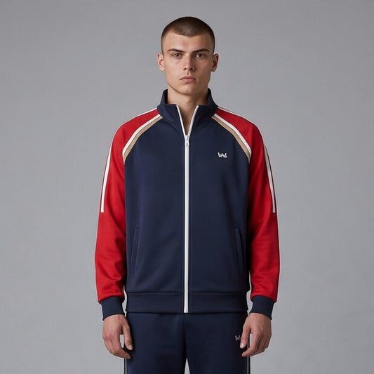 Rey Royal Track Top - Navy Red