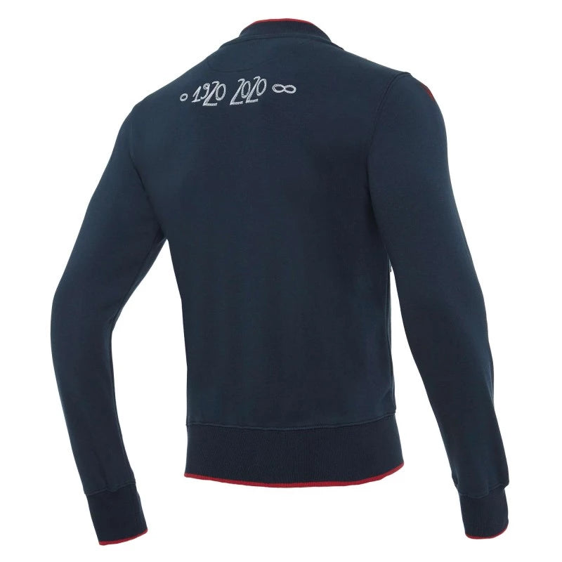 Macron Mens 2019-20 Cagliari 100Th Anniversary Track Jacket / Navy / RRP £64.99