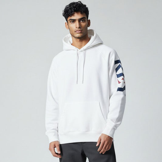 Rey Crown Sleeve Print Hoodie