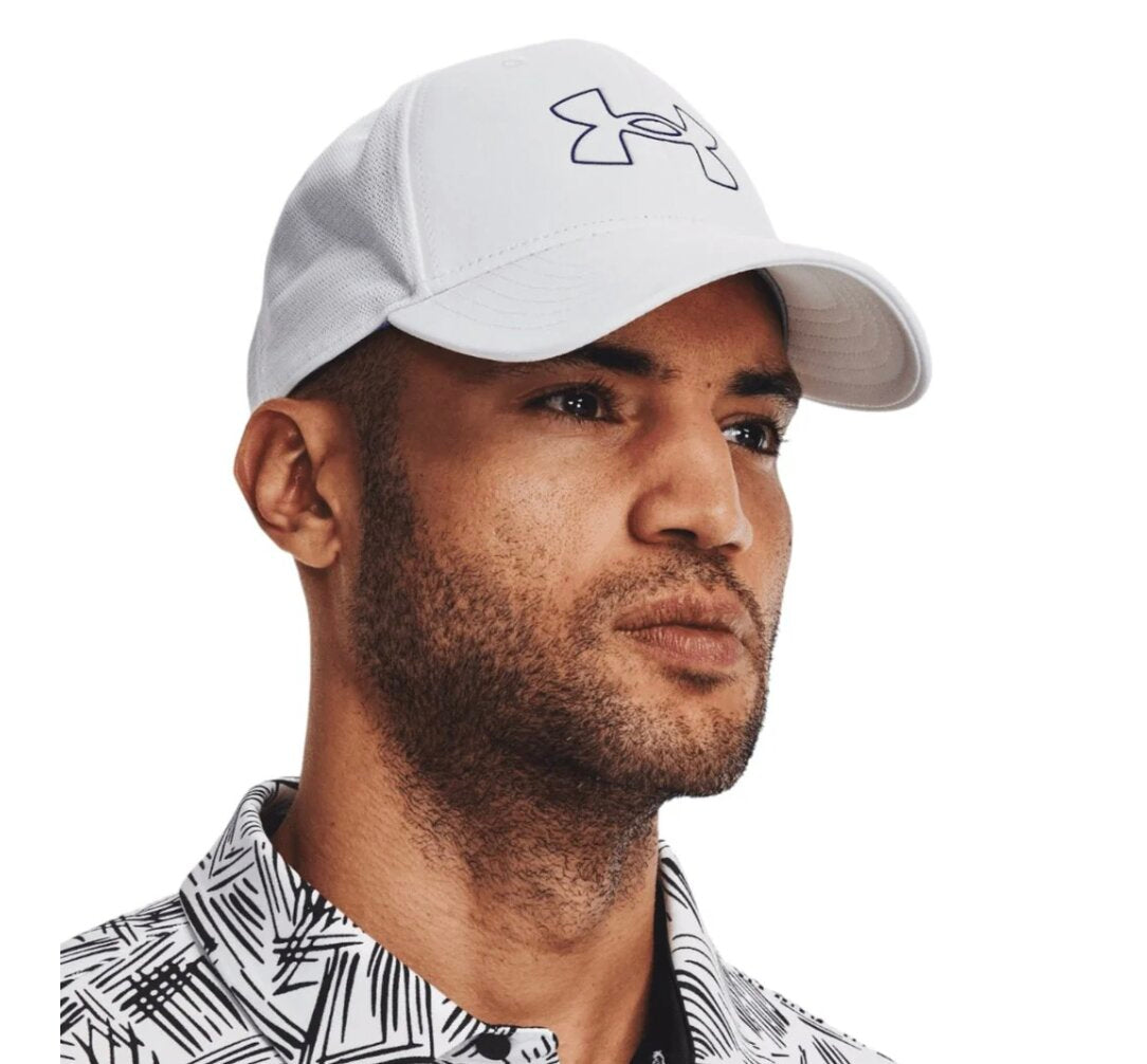 Under Armour Adults Isochill Driver Mesh Adjustable Cap / White Navy / RRP £30