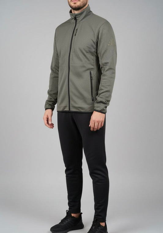 Adidas Mens Climaheat Fleece Full Zip Jacket / BNWT / Dark Green / RRP £95