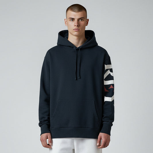 Rey Crown Sleeve Print Hoodie