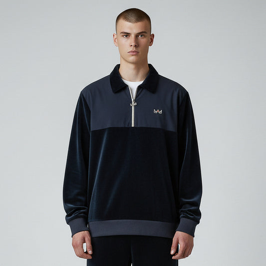 Rey Royal Zip Velour Polo