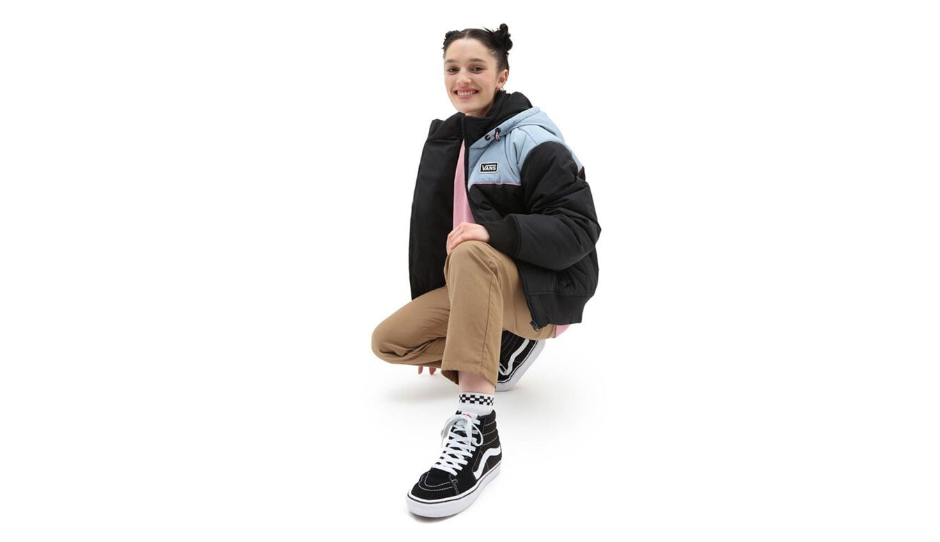 Vans Womens Hard Rain MTE Puffer Jacket / Black Blue / RRP £130