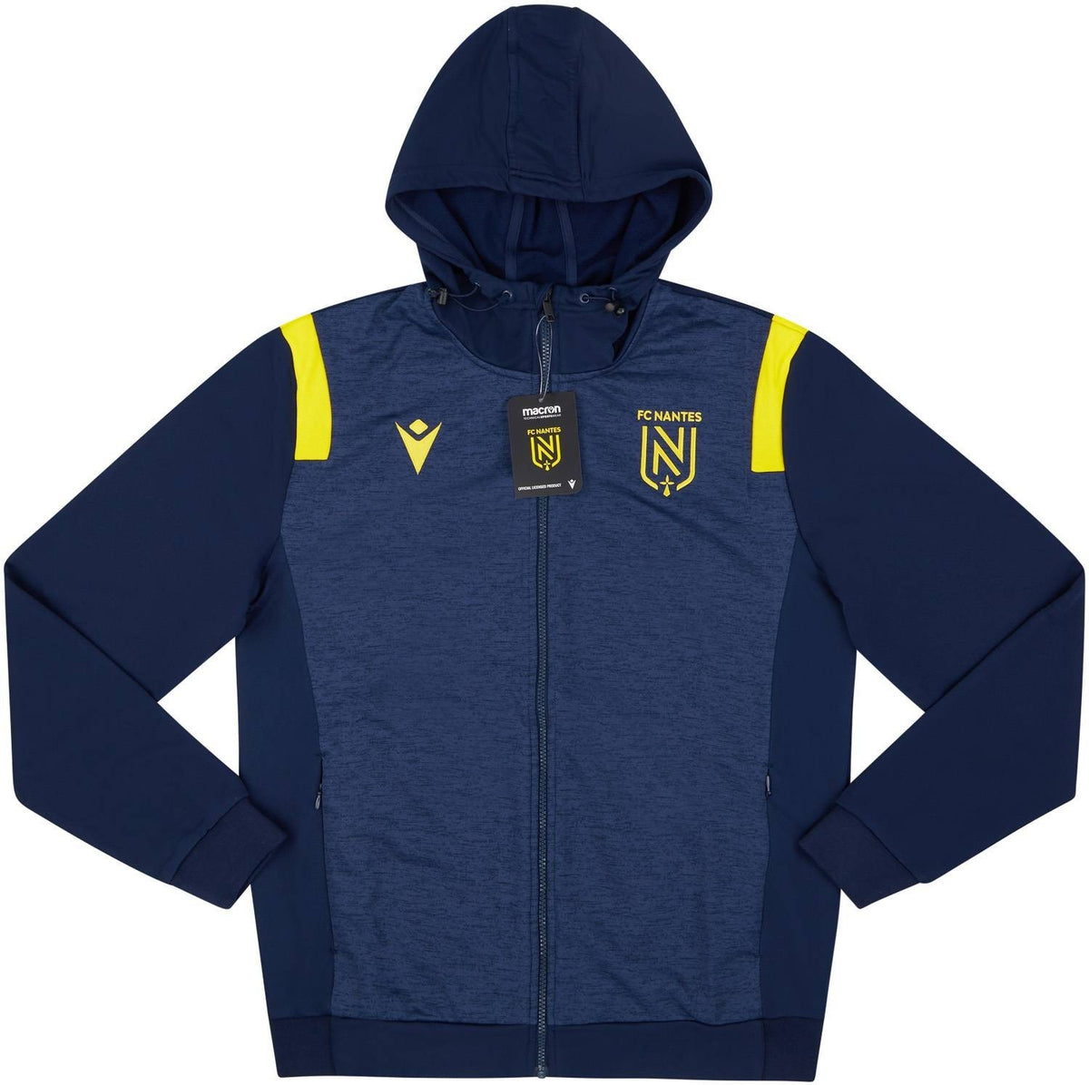 Macron Mens 2020-21 Nantes Macron Travel Hooded Jacket / Navy / RRP £64.99