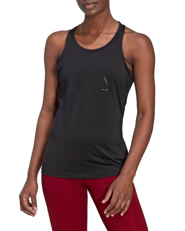 Adidas Womens Aeroready 3 Bar Logo Hiit Gym Tank / Black / RRP £33