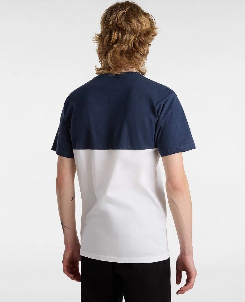 Vans Mens Colour Block T-Shirt / White Blue / RRP £25