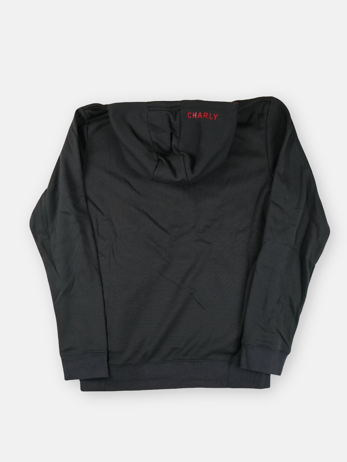 Charly Mens 2018-19 Hooded Sweat Football Top / Black / RRP £29.99