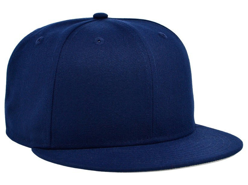 Unisex Plain Dime Snapback Hat / Navy / £22