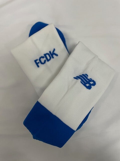 New Balance Dynamo Kyiv Home Football Socks / 2019-20 / White / RRP £13