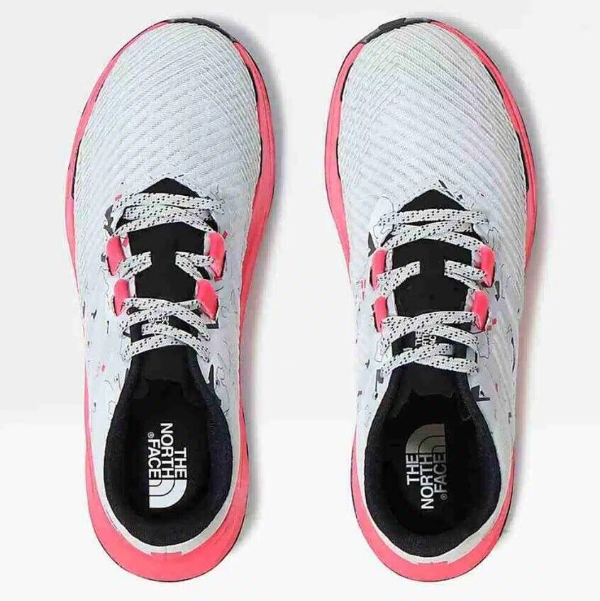 The North Face VECTIV Eminus Shoes - White Trail Marker Print/Brilliant Coral
