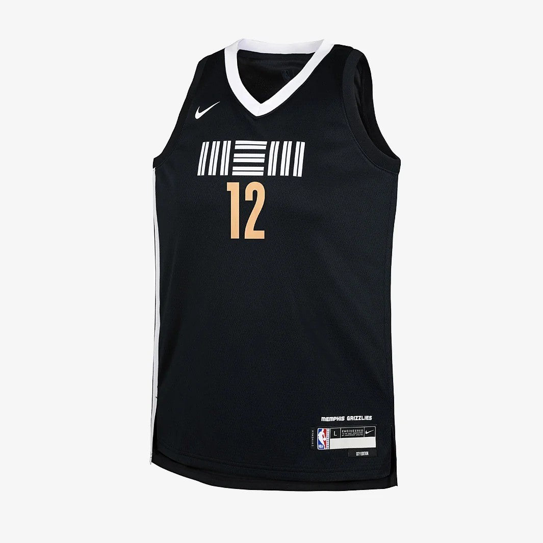 Nike Kids Black Basketball Jersey / Memphis Grizzlies / Morant / RRP £80