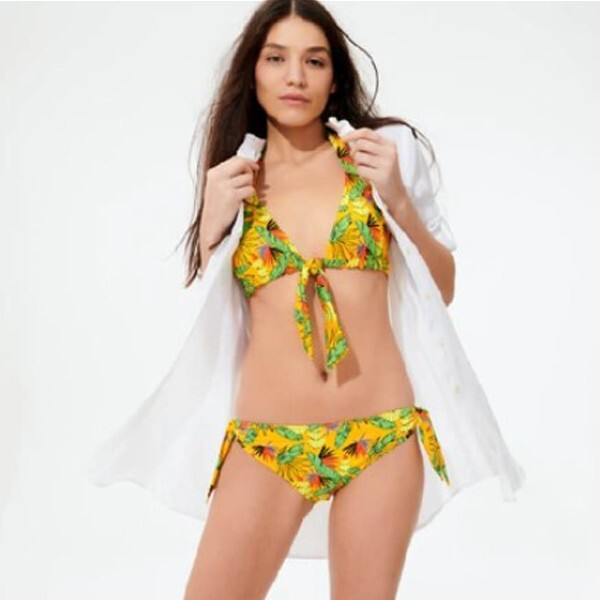 Vilebrequin Flow Bikini Top / Yellow Green / Womens / RRP £130