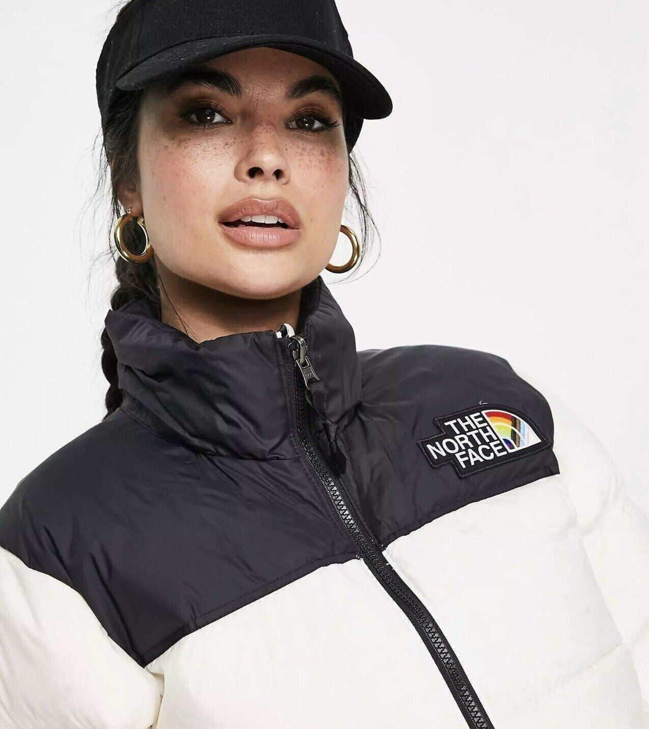 The North Face Womens Nuptse Pride Jacket / Gardenia White / RRP £270