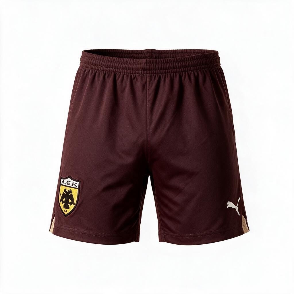 Puma Kids AEK Athens Football Shorts / Brown / RRP £15