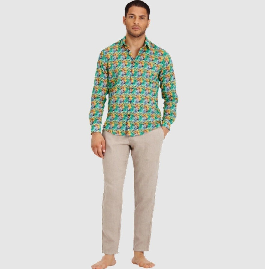 Vilebrequin Light Cotton Shirt / Unisex Caracal / Green / RRP £165