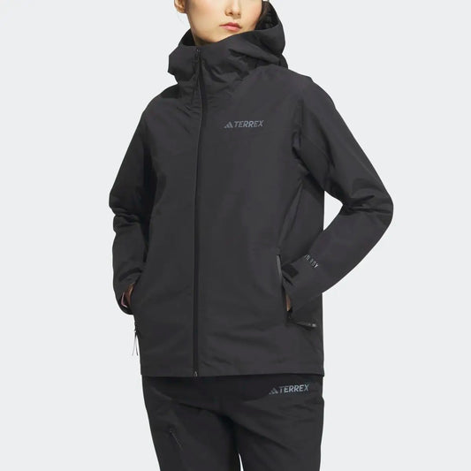 Adidas Womens 3 in 1 Terrex All Weather Jacket / Black Pink / RRP £250